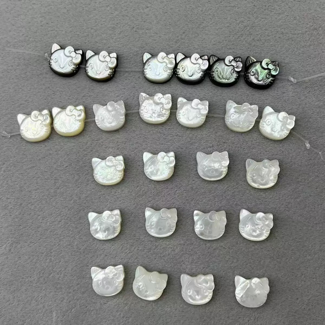 Mother de perla Tallado de tallado Catadeño para el cuello que fabricaba la pulsera de frijoles pequeños Corte de animales DIY Diseño de bricolaje