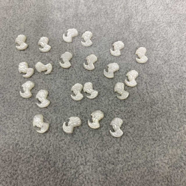 Mother of Pearl Cameo Talling Image Lady Face Talling Shell Diseño para aretes para hacer colgante 