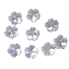 Pendiente de concha blanca con diseño de flor de nácar Natural para fabricación de joyería, piezas de bricolaje, anillos de cuentas pequeñas, forma tallada de concha 