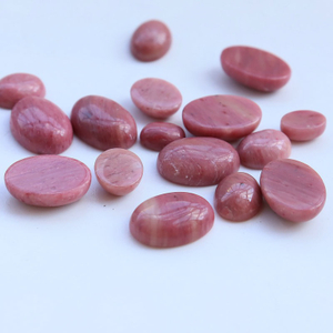 Anillos de joyería de forma redonda con diseño de cabujón de nácar Natural, fabricación de diseño de incrustaciones de forma cuadrada de Rodocrosita 