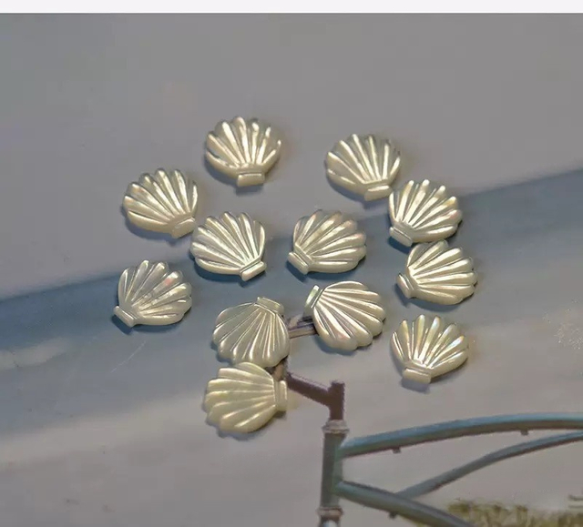 Mother de perla forma de talla perla frijoles pequeños para joyas que hacen diseño de aretes que hacen pequeñas piezas