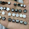 Diseño de relieve de corte de la estrella de la madre natural de perla para joyas del collar del brazalete de la cadena haciendo pequeños frijoles