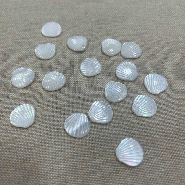 Mother de perla Pearl Cabochon Corte de joyas que hacen íconos usando anillos para la forma de concha colgante pequeñas cosas pequeñas