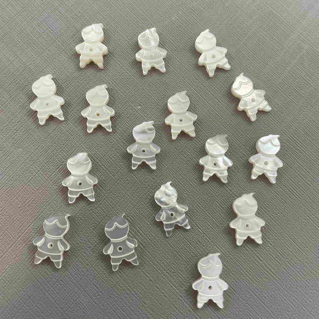 Mother de perla Pearl Little Cosas cortantes de la concha blanca de la forma de los niños de la joyería Pendientes de diseño de piezas pequeñas para la fabricación de collar
