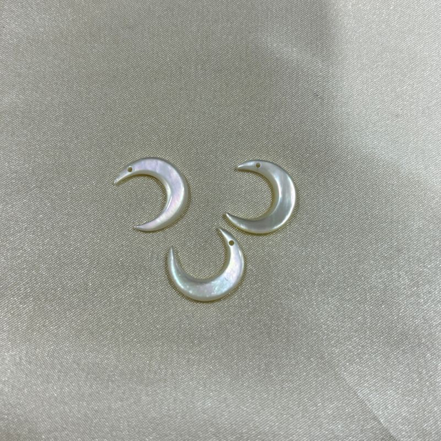 Diseño de Luna de nácar Natural, cabujón, pendiente de doble cara, piezas de joyería para collar, fabricación de incrustaciones DIY 