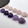 Diseño colgante con forma de corazón de nácar Natural, diseño de cabujón de cristal rosa de gran tamaño para hacer collares y joyas 