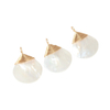 Colgante con forma de gota de nácar Natural, diseño de concha blanca, fabricación de joyas, diseño de cara lisa, pendiente de cabujón de tamaño pequeño
