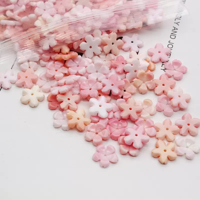 Reina concha tallar forma de flor de la flor arete cortando joyas de flores coloridas haciendo flor de bricolaje hecho a mano