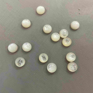 Cabujón redondo de nácar Natural, joyería cruzada con corte, diseño de incrustaciones, fabricación de pendientes, collar, pulsera con cara en relieve