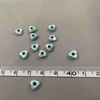 Nácar Natural forma de corazón ojos malvados cosas pequeñas para hacer collares joyería DIY cadena pequeñas cuentas forma de corte de corazón