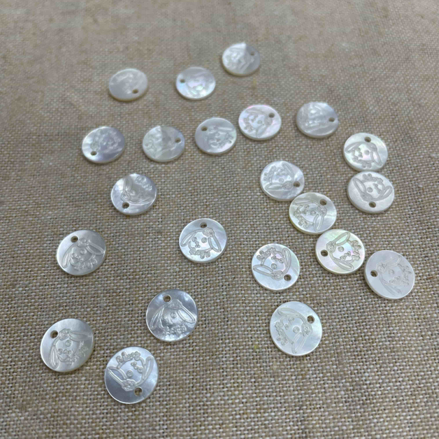 Imagen de tallado de madre natural de la perla Iconos de talla de tallado de tallado de joyas para incrustaciones de diseño láser para ararear