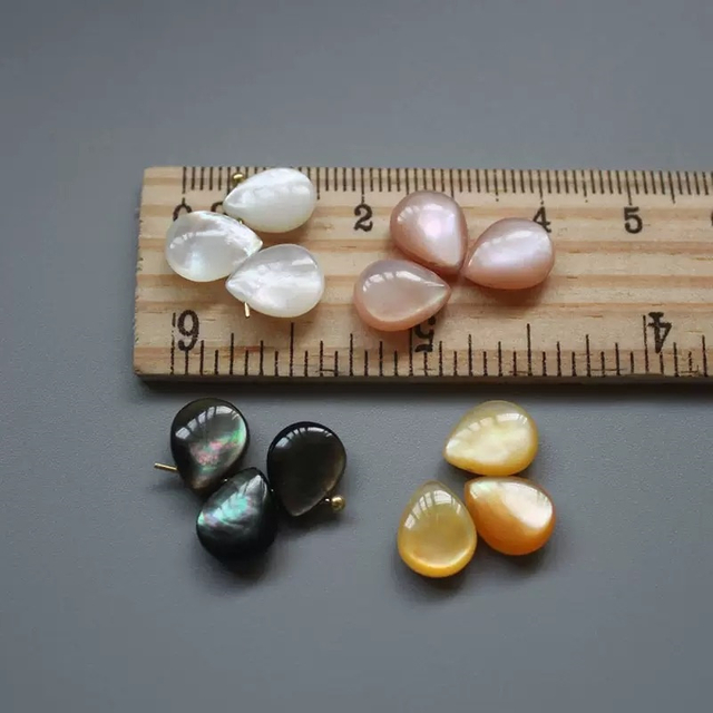 Madre de perla Tallado de perla Cabochon Bombe Bombe Joya Cadena Hacer piezas de collar Pequeñas cosas