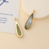 Diseño de forma de gota de nácar natural tallado de tamaño largo para pendientes que hacen joyería de mujer DIY gota fina concha de abulón colorido