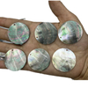 Corte de disco redondo de nácar Natural para fabricación de pulseras, diseño de piezas pequeñas, diseño de colgante de concha negra, cabujón liso 