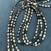 Cabujón ovalado de frijoles negros con forma ovalada de nácar Natural para collar, cara de bombe para joyería con incrustaciones, cabujón brillante 