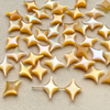 Cabujón pequeño de nácar Natural para diseño de pulsera, corte en forma de diamante, cara de bombe, piezas de joyería para niñas, pequeña estrella