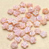 Pendientes de concha de colores con diseño de flor pequeña de nácar Natural, diseño de joyería para mujer, forma de cabujón, cara de bombe 