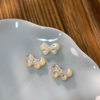 Diseño de lazo de nácar Natural, corte de frijoles bonitos para niñas, diseño de pulsera, fabricación de piezas brillantes, cabujón pequeño, joyería para mujer 