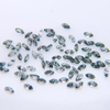 Cabujón de corte de granos pequeños en forma de Marquesa de nácar Natural para hacer incrustaciones de joyería, pendientes de corte de cara de ágata de musgo 