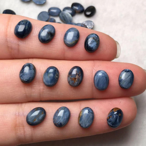 Natural Madre de perla pequeño cabujón forma ovalada azul gris piedra joyería incrustación piezas de diseño anillos diseño haciendo diseño de collar