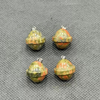 Frijoles pequeños de nácar Natural para fabricación de diseños de colgantes, corte de forma redonda, piedra colorida, fabricación de diseños de collares para mujeres