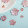 Corte de flor de nácar Natural para diseño de broche, fabricación de colgantes para mujer, diseño de incrustaciones de concha rosa, diseño de anillos de frijoles pequeños 