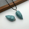 Colgante pequeño de nácar natural de ojos de tigre en forma de gota que corta el diseño de joyería de las mujeres usando collar que hace piedra negra de ópalo