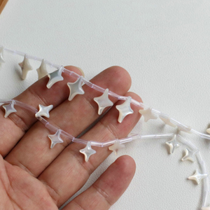 Frijoles pequeños de nácar Natural para mujer, joyería, diseño de collar, pulsera con diseño de cabujón en forma de rayo DIY 
