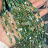Ágata verde de corte cuadrado de nácar Natural para hacer pulseras, collar de diseño, granos de cabujón, joyería para mujer 