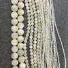 Pulsera de concha blanca de corte con forma de bola de frijoles pequeños de nácar Natural, diseño ovalado con forma de cabujón DIY para cadena con piezas