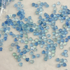 Cabujón de granos pequeños de nácar Natural para mujer, diseño de collar de piedra azul Aguamarina con forma de corazón cortado, piezas de joyería