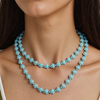 Diseño de animal de nácar Natural, corte en forma de tortuga de color azul para mujer, fabricación de collares, collar largo, fabricación de turquesa