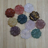 Diseño de flor de nácar Natural, corte de ojos de tigre, colgante de cristal de piedra, collar, joyería, incrustaciones, pendientes de cabujón 