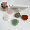 Natural Madreperla gran forma de corazón corte cara plana piedra de cristal ágata roja joyería incrustación haciendo colgante piedra blanca colorida
