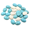 Cabujón de nácar Natural, piedra azul, forma ovalada, cara de bombe de corte para fabricación de colgantes, diseño de collar, frijoles pequeños 