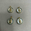 Colgante de joyería de corte de imagen virgen de nácar Natural, diseño de Guadalupe para hacer collares, fabricación de pulseras de frijoles pequeños