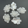 Flor de rosa de nácar Natural para mujer, corte fino para diseño de pulsera, joyería hecha a mano, fabricación de relojes, concha negra 