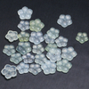Pendientes de corte de flor de nácar Natural, diseño de material de jade, calcedonia, anillos pequeños de frijoles, diseño de incrustaciones, fabricación de joyas 