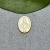 Diseño de Virgen de nácar Natural para colgante, estilo religioso, diseño de Jesús María, incrustaciones de joyería, diseño redondo en relieve