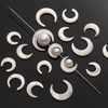 Diseño de joyería de corte de cabujón con forma de luna de nácar Natural, colgante de diseño de collar con dije femenino a la moda