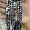 Cabujón con diseño de cadena en forma de corazón de perla Natural para mujer, fabricación de joyas, collar de cuentas de tamaño pequeño de concha blanca 
