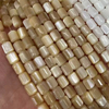 Collar de nácar Natural, diseño de forma redonda, rectángulo, color marrón, cadena para mujer, fabricación de cuentas de moda, piezas de joyería 