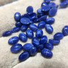Corte de forma ovalada de nácar Natural para pendientes, diseño de joyería para mujer, piedra azul, diseño de cabujón, piedra lunar 