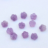 Cuentas pequeñas de nácar Natural, amatista para mujer, diseño de pulsera, fabricación de piezas de joyería de cristal de doble cara, cabujón de flores DIY 