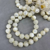Forma de bola de nácar Natural, corte de tamaño más grande para collar, joyería de mujer DIY con piezas de pulsera de concha blanca 