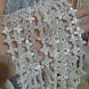 Forma de trébol de nácar Natural, corte de doble cara, flor pequeña para diseño de collar, concha blanca para cadena, cabujón DIY
