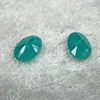 Cabujón de cara de corte de frijoles pequeños de nácar Natural, forma ovalada para anillos, diseño de incrustaciones, fabricación de piedra amazónica, bomba de piedra azul