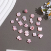 Natural Madre de perla rosa frijoles diseño animal cortando cosas bonitas diseño de gato para la fabricación de collares piezas pequeñas joyería de regalo de niña