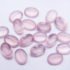 Corte de forma ovalada de nácar Natural para pendientes, diseño de incrustaciones, joyería para mujer, frijoles pequeños, cristal rosa, tallado de cara 