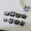 Cosas bonitas de nácar natural para hacer pulseras, diseño de estrella de concha negra, frijoles pequeños para collar, joyería con forma de discoteca DIY
